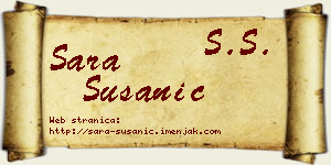 Sara Susanić vizit kartica